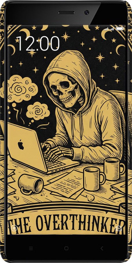 3D пластиковий матовий чехол The Overthinker для Xiaomi Redmi 4 Prime - 6774m-437 изображение 