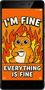 Силиконовый чехол Funny Cat для Xiaomi Redmi 4 pro - 6786u-438 изображение 