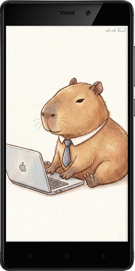 Силиконовый чехол Funny Capybara CEO Working для Xiaomi Redmi 4 pro - 6777u-438 изображение 