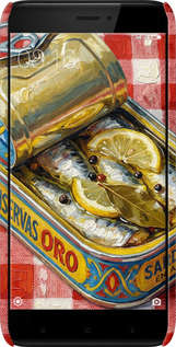 3D пластиковый матовый чехол Vintage Sardine Tin Phone для Xiaomi Redmi 4X - 6772m-778 изображение 