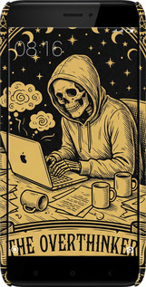 3D пластиковый матовый чехол The Overthinker для Xiaomi Redmi 4X - 6774m-778 изображение 