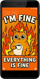 Силіконовий чехол Funny Cat для Xiaomi Redmi 4X - 6786u-778 изображение 