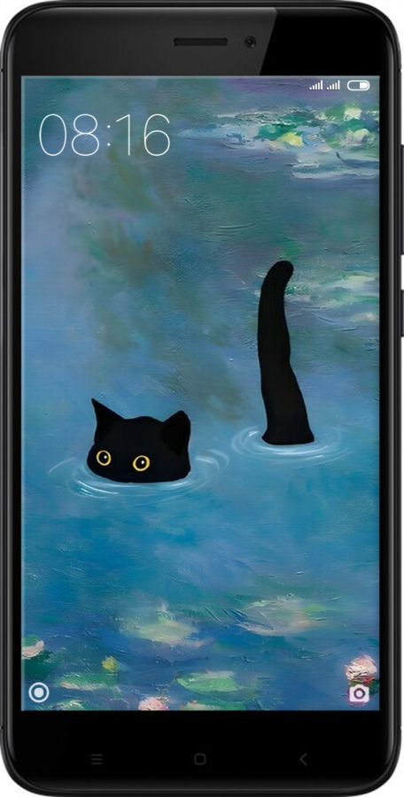 Силиконовый чехол С изображением кота и водяной лилии Monet для Xiaomi Redmi 4X - 6519u-778 изображение 