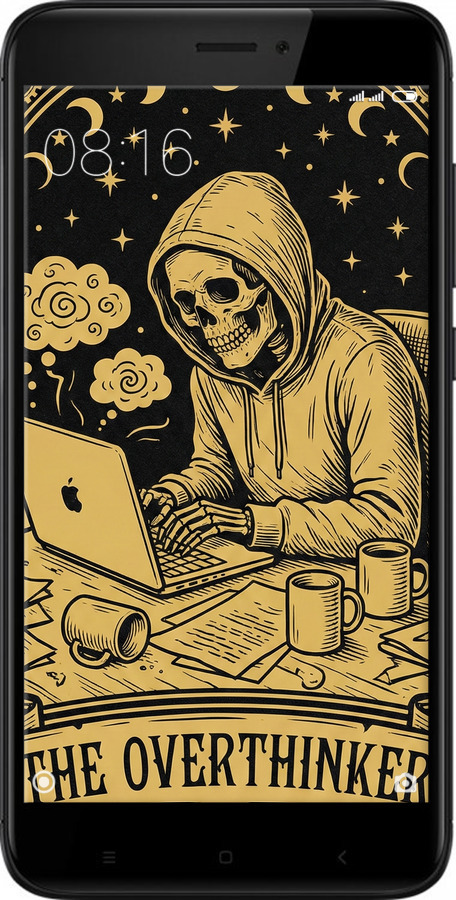 2D пластиковий чехол The Overthinker для Xiaomi Redmi 4X - 6774t-778 изображение 