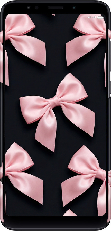 3D пластиковый матовый чехол Coquette Ribbons Dark Coquette для Xiaomi Redmi 5 Plus - 6767m-1347 изображение 