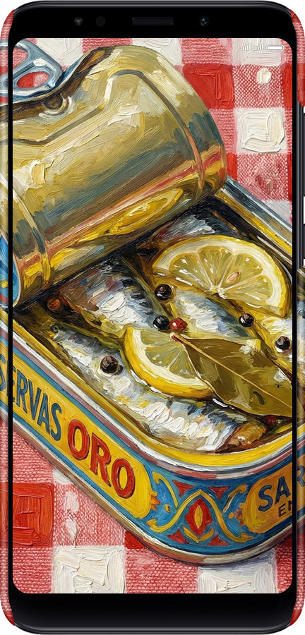 3D пластиковый матовый чехол Vintage Sardine Tin Phone для Xiaomi Redmi 5 Plus - 6772m-1347 изображение 