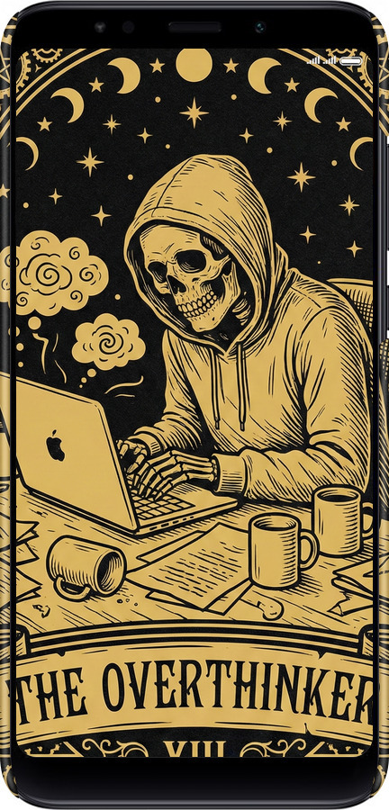 3D пластиковый матовый чехол The Overthinker для Xiaomi Redmi 5 Plus - 6774m-1347 изображение 