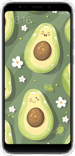 Силикон с усиленными углами чехол Авокадо для Xiaomi Redmi 5 Plus - 6380sp-1347 изображение 