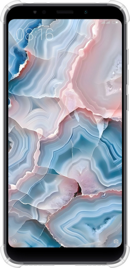 Силикон с усиленными углами чехол Мрамор для Xiaomi Redmi 5 Plus - 6306sp-1347 изображение 