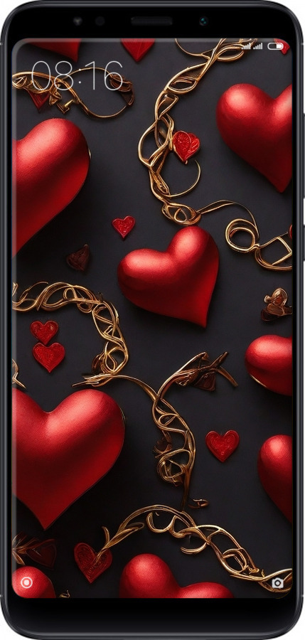 Силіконовий чехол Сердечки для Xiaomi Redmi 5 Plus - 5831u-1347 изображение 