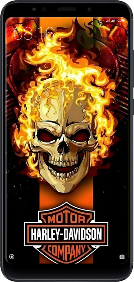 Силиконовый чехол Харлей девидсон для Xiaomi Redmi 5 Plus - 6370u-1347 изображение 