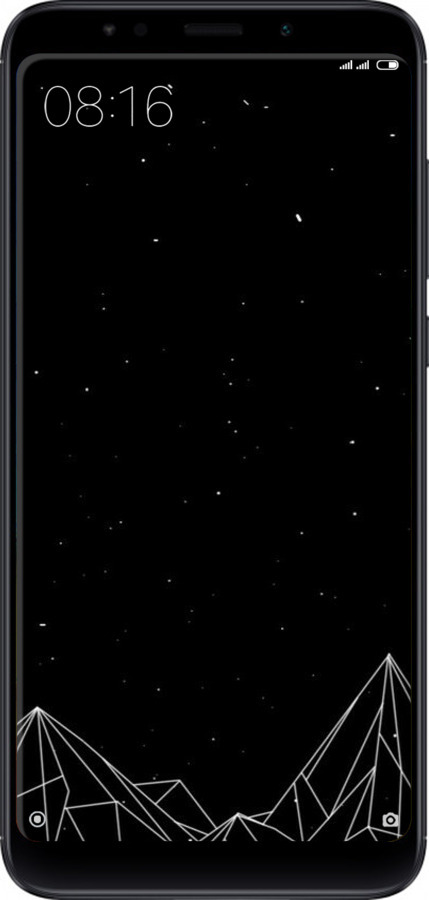 2D пластиковый чехол Черно белые абстрактные горы для Xiaomi Redmi 5 Plus - 6437t-1347 изображение 