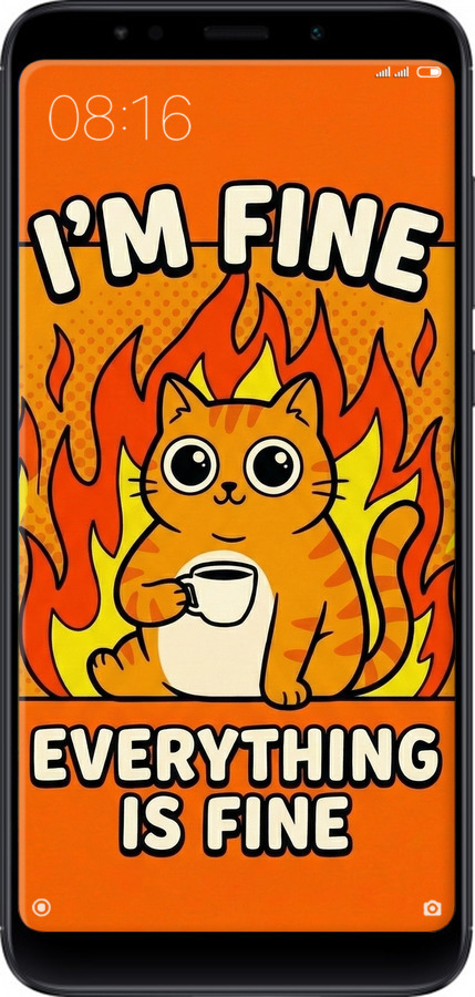 Силіконовий чехол Funny Cat для Xiaomi Redmi 5 Plus - 6786u-1347 изображение 