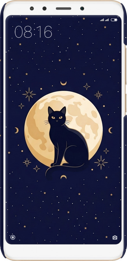 3D пластиковий матовий чехол Cute Cat Celestial/Witchy для Xiaomi Redmi 5 - 6787m-1350 изображение 