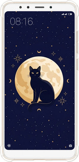 Силикон с усиленными углами чехол Cute Cat Celestial/Witchy для Xiaomi Redmi 5 - 6787sp-1350 изображение 