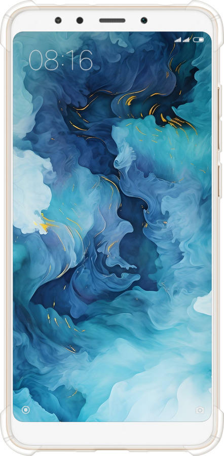 Силіконовий протиударний с посиленими кутами чехол Акварель для Xiaomi Redmi 5 - 6320sp-1350 изображение 
