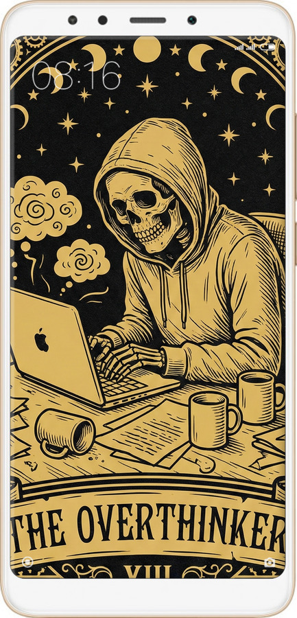 Силиконовый чехол The Overthinker для Xiaomi Redmi 5 - 6774u-1350 изображение 