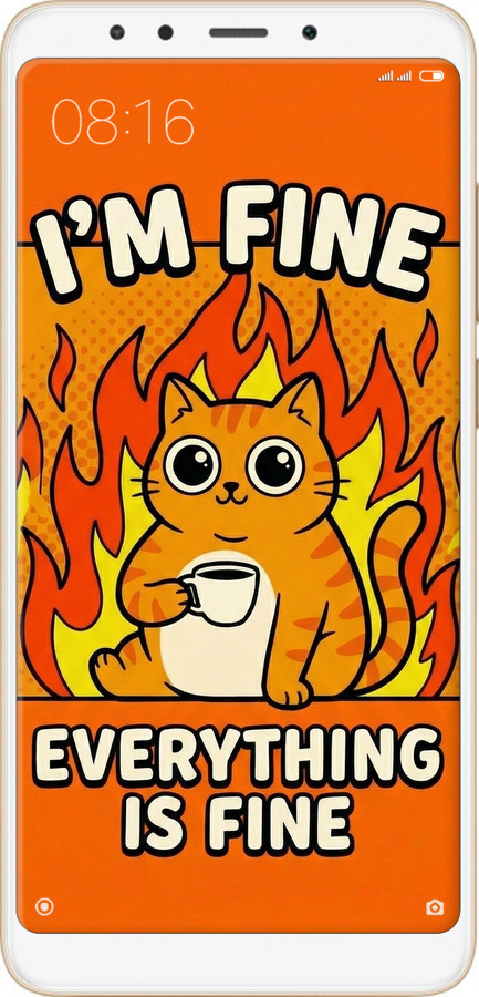 Силиконовый чехол Funny Cat для Xiaomi Redmi 5 - 6786u-1350 изображение 