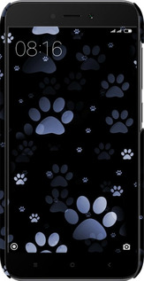3D пластиковий матовий чехол З синіми відбитками лап для Xiaomi Redmi 5A - 6441m-1133 изображение 