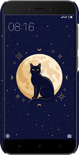 3D пластиковый матовый чехол Cute Cat Celestial/Witchy для Xiaomi Redmi 5A - 6787m-1133 изображение 