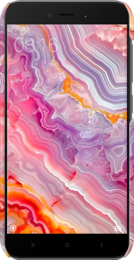 3D пластиковый матовый чехол Мрамор 2 для Xiaomi Redmi 5A - 6307m-1133 изображение 