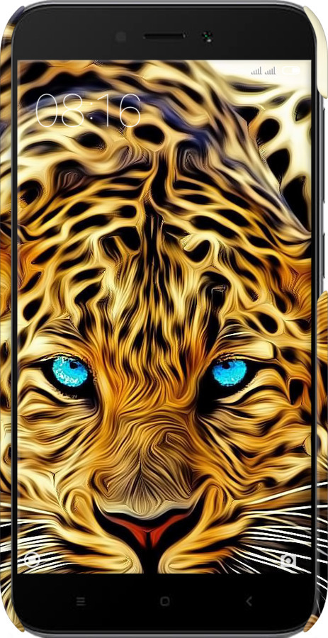 3D пластиковый матовый чехол Леопард для Xiaomi Redmi 5A - 6611m-1133 изображение 