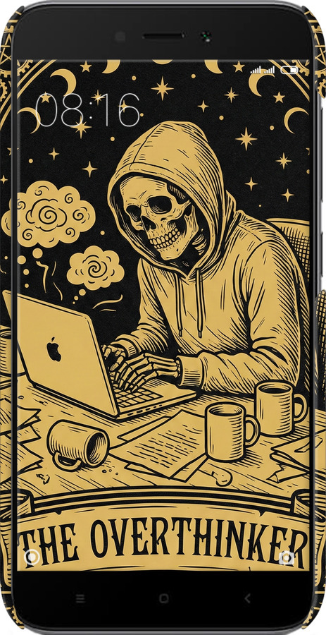 3D пластиковый матовый чехол The Overthinker для Xiaomi Redmi 5A - 6774m-1133 изображение 