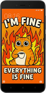 2D пластиковый чехол Funny Cat для Xiaomi Redmi 5A - 6786t-1133 изображение 