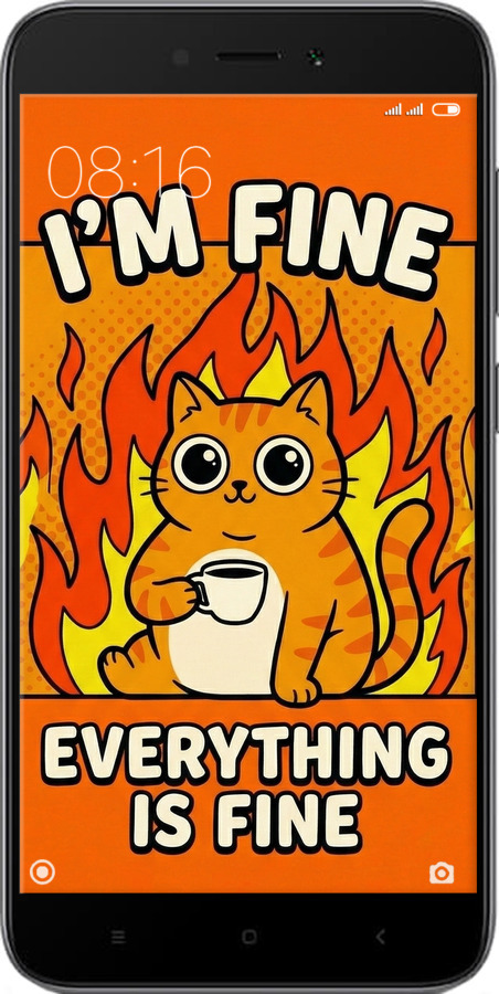 2D пластиковый чехол Funny Cat для Xiaomi Redmi 5A - 6786t-1133 изображение 