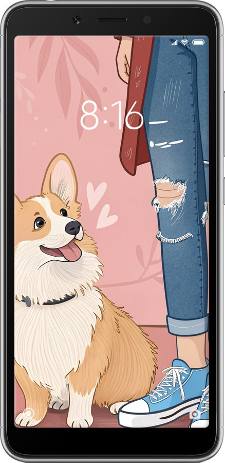 TPU чехол Корги 3 для Xiaomi Redmi 6 - 6707b-1521 изображение 
