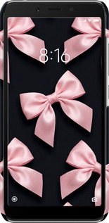 3D пластиковый матовый чехол Coquette Ribbons Dark Coquette для Xiaomi Redmi 6 - 6767m-1521 изображение 