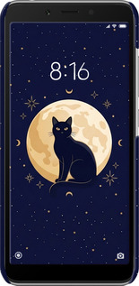 3D пластиковый матовый чехол Cute Cat Celestial/Witchy для Xiaomi Redmi 6 - 6787m-1521 изображение 