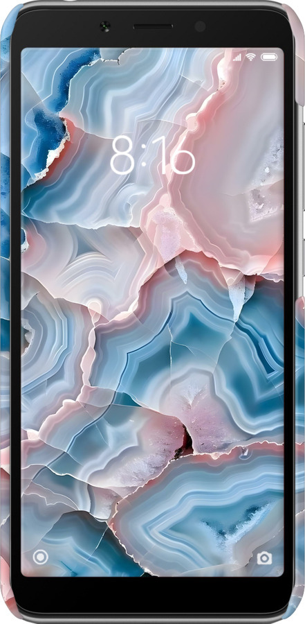 3D пластиковый матовый чехол Мрамор для Xiaomi Redmi 6 - 6306m-1521 изображение 