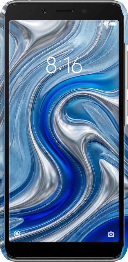 3D пластиковый матовый чехол Liquid Chrome для Xiaomi Redmi 6 - 6781m-1521 изображение 