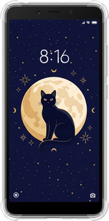 Силіконовий протиударний с посиленими кутами чехол Cute Cat Celestial/Witchy для Xiaomi Redmi 6 - 6787sp-1521 изображение 