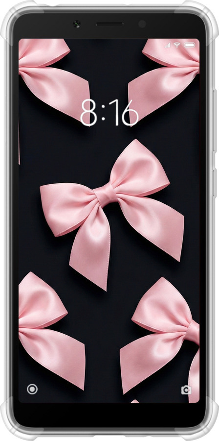 Силикон с усиленными углами чехол Coquette Ribbons Dark Coquette для Xiaomi Redmi 6 - 6767sp-1521 изображение 