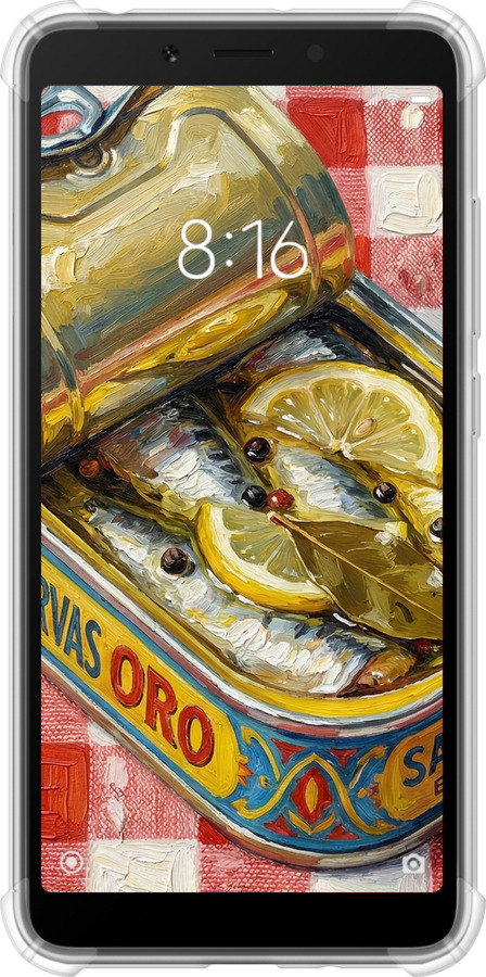 Силикон с усиленными углами чехол Vintage Sardine Tin Phone для Xiaomi Redmi 6 - 6772sp-1521 изображение 