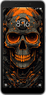 2D пластиковый чехол Череп для Xiaomi Redmi 6 - 5952t-1521 изображение 