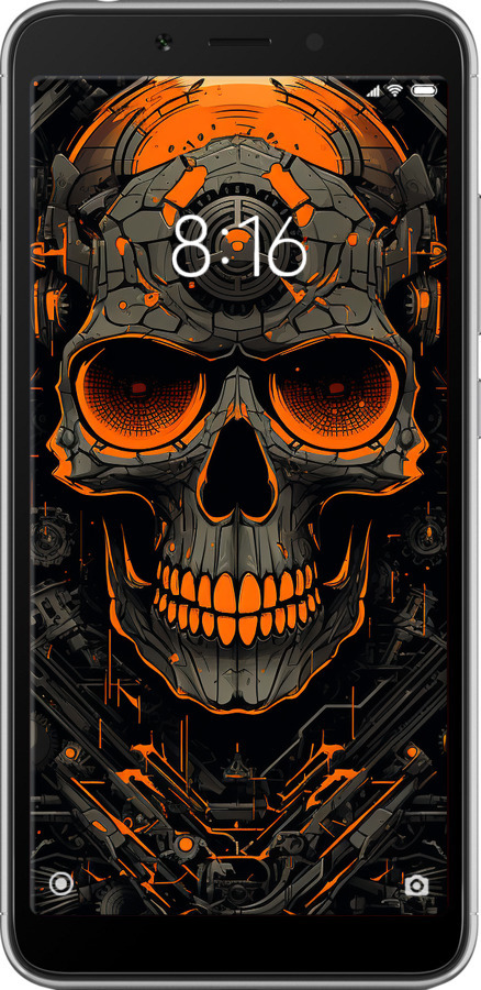 2D пластиковый чехол Череп для Xiaomi Redmi 6 - 5952t-1521 изображение 