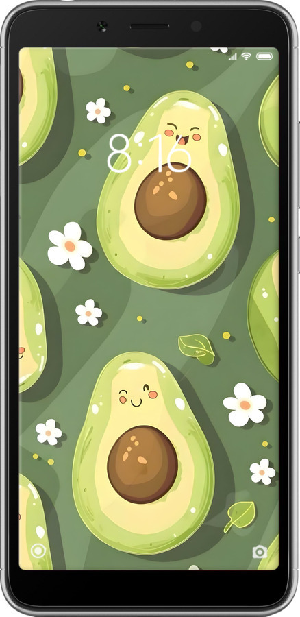 2D пластиковый чехол Авокадо для Xiaomi Redmi 6 - 6380t-1521 изображение 