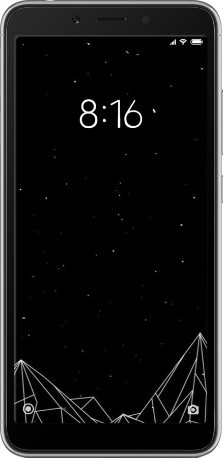 2D пластиковий чехол Чорно білі абстрактні гори для Xiaomi Redmi 6 - 6437t-1521 изображение 