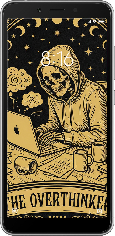 Силиконовый чехол The Overthinker для Xiaomi Redmi 6 - 6774u-1521 изображение 