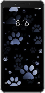 TPU чехол С синими отпечатками лап для Xiaomi Redmi 6A - 6441b-1531 изображение 