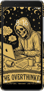 3D пластиковый матовый чехол The Overthinker для Xiaomi Redmi 6A - 6774m-1531 изображение 