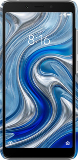 3D пластиковый матовый чехол Liquid Chrome для Xiaomi Redmi 6A - 6781m-1531 изображение 