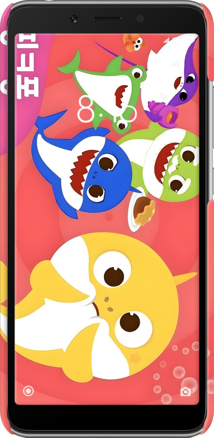 3D пластиковый матовый чехол Бейби Шаркс для Xiaomi Redmi 6A - 6305m-1531 изображение 
