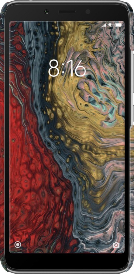 3D пластиковый матовый чехол С изображением абстрактной живописи для Xiaomi Redmi 6A - 6530m-1531 изображение 