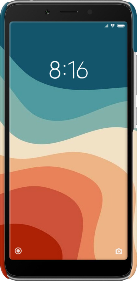 3D пластиковый матовый чехол В стиле ретро с волнами для Xiaomi Redmi 6A - 6531m-1531 изображение 