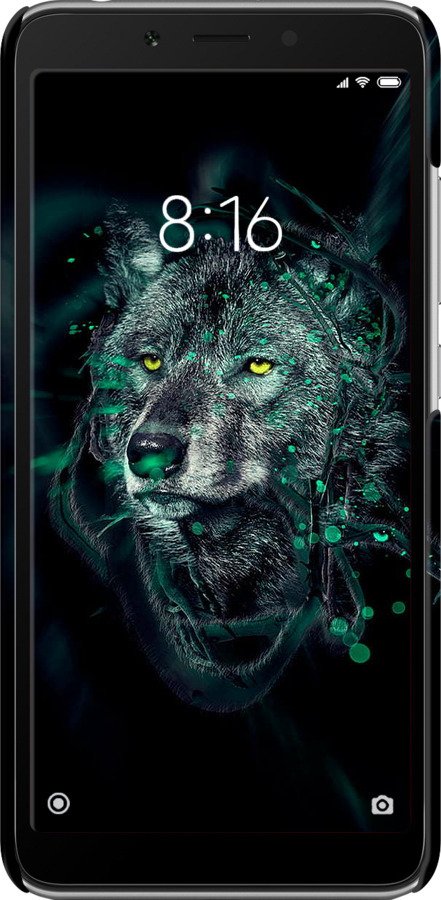 3D пластиковый матовый чехол Wolf для Xiaomi Redmi 6A - 6610m-1531 изображение 