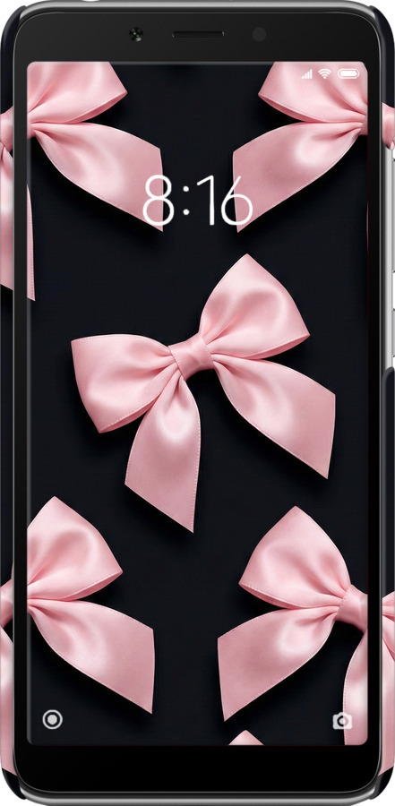 3D пластиковый матовый чехол Coquette Ribbons Dark Coquette для Xiaomi Redmi 6A - 6767m-1531 изображение 